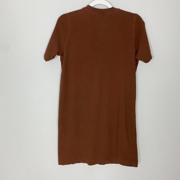 Everlane The Weekend Tee Dress Brown Mini Pocket Womens Size XS - Picture 5 of 6